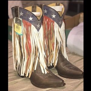 Ladies Roper Americana Fringe Snip Toe Boot 🇺🇸